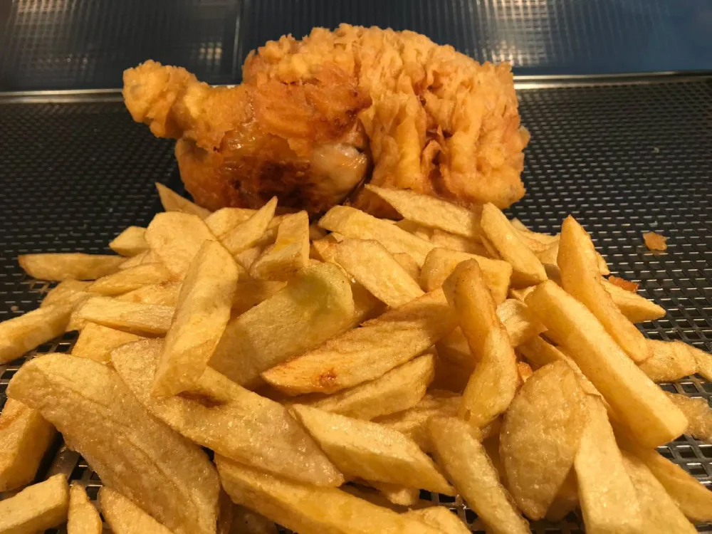 Crispy Fish & Chips Served at Kelty Fry Takeaway